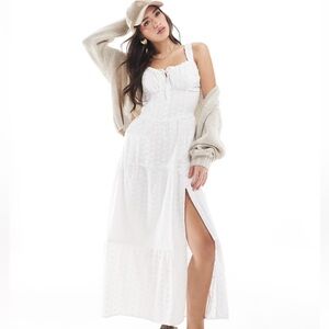 White Eyelet Maxi Dress